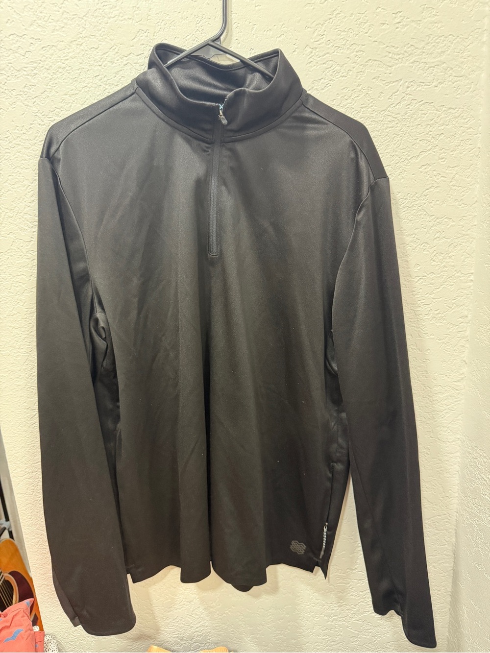 tek gear Black Long-Sleeve Quarter Zip Performance Top